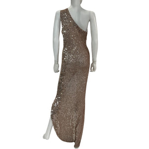 Retrofête Sequined Rose Gold Candice Dress Size M / L