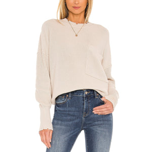 Pistola Oversized Beige Darya Pullover Sweater Size S