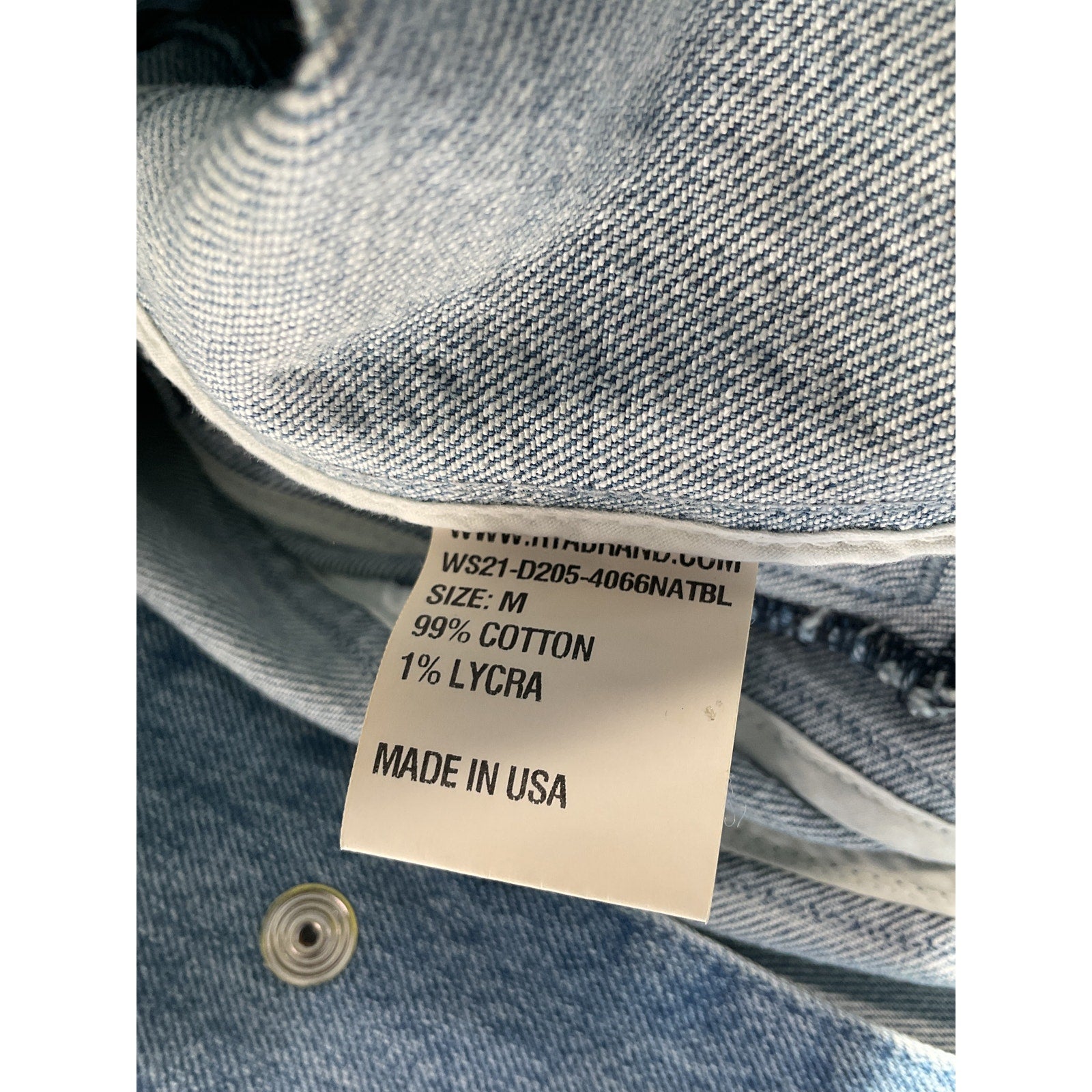 Rta 'Rebecca' Blue Denim Jacket Size M