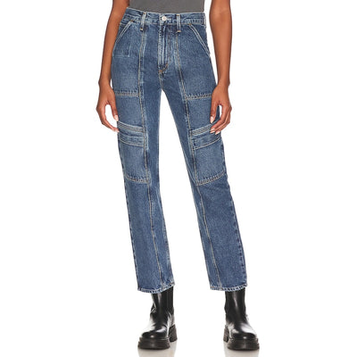 Agolde Utility Blue Cooper Cargo Denim Jeans Size 26
