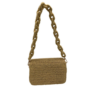 Lspace Woven Beige Sunrise Shoulder Bag