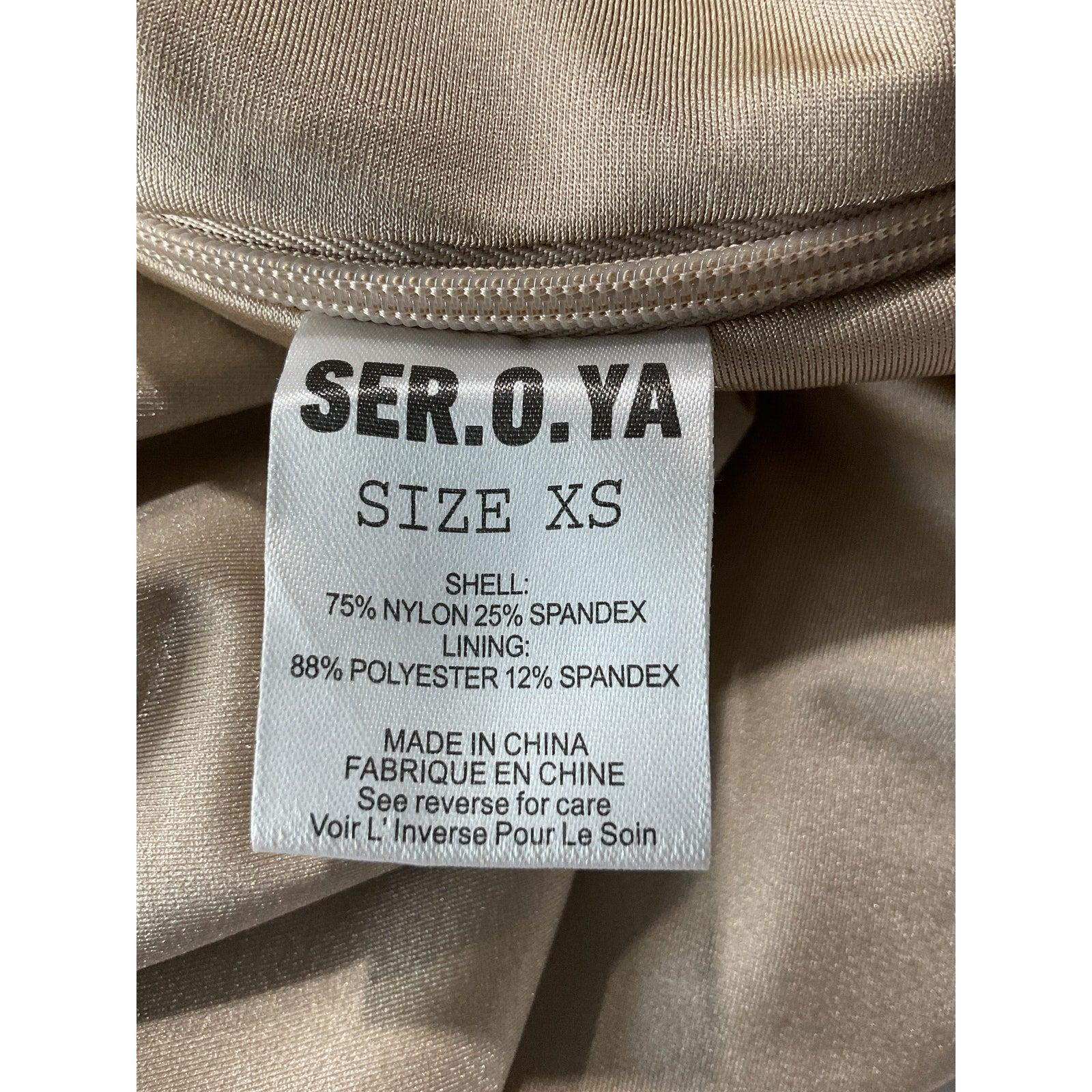Ser.O.Ya 'Muriel' Gold Nylon Skirt Size XS