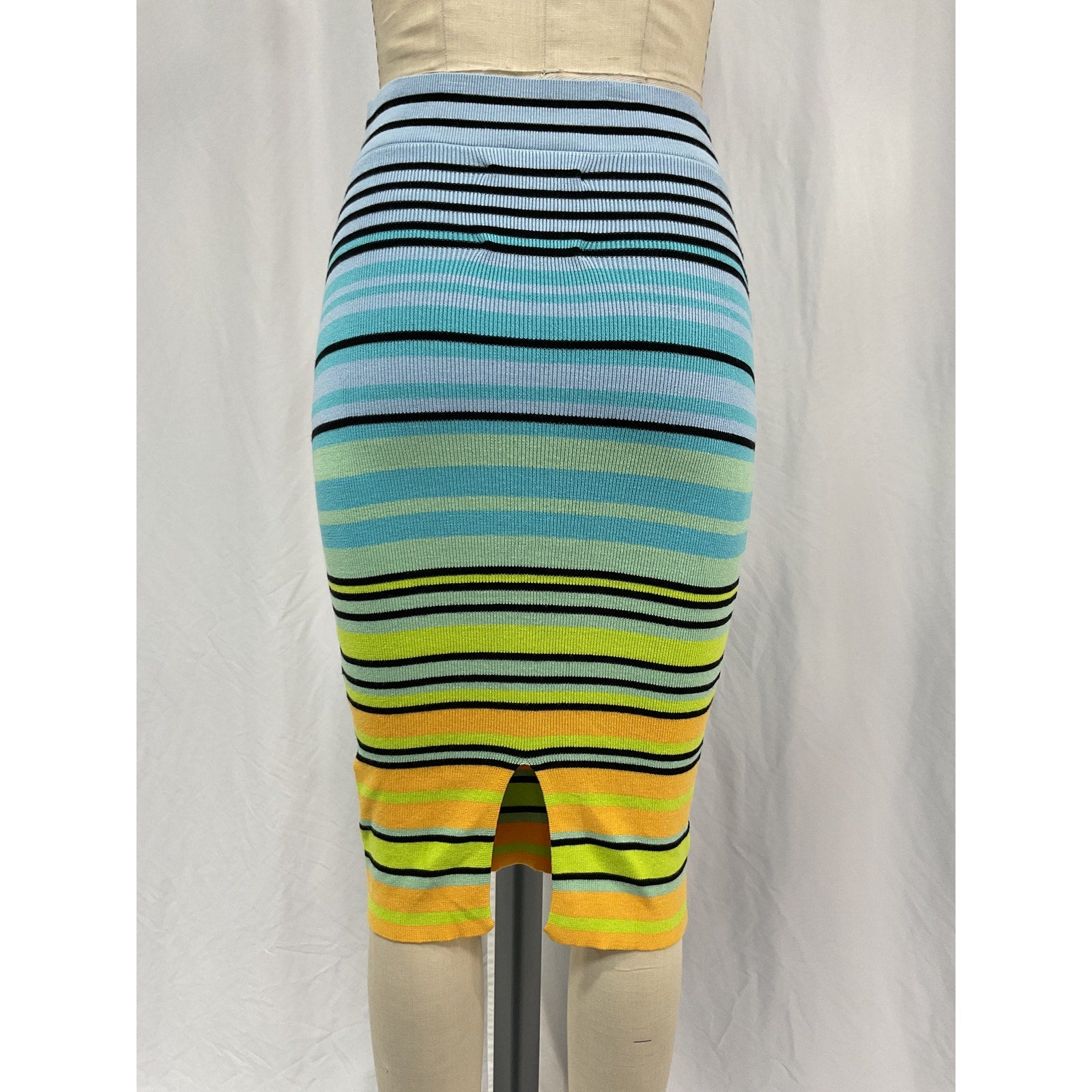 Le Superbe 'Oaxaca' Blue Viscose Skirt Size S
