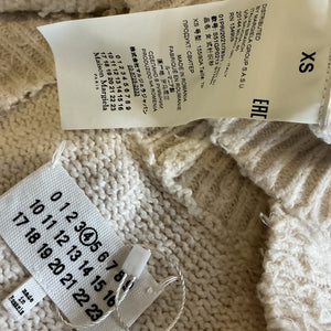 Maison Margiela Textured Ivory V Neck Cardigan Size XS