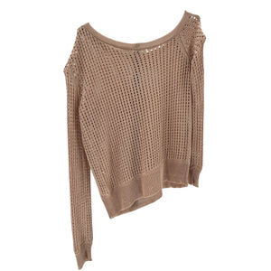 Lpa Open Knit Beige Leo Sweater Size S