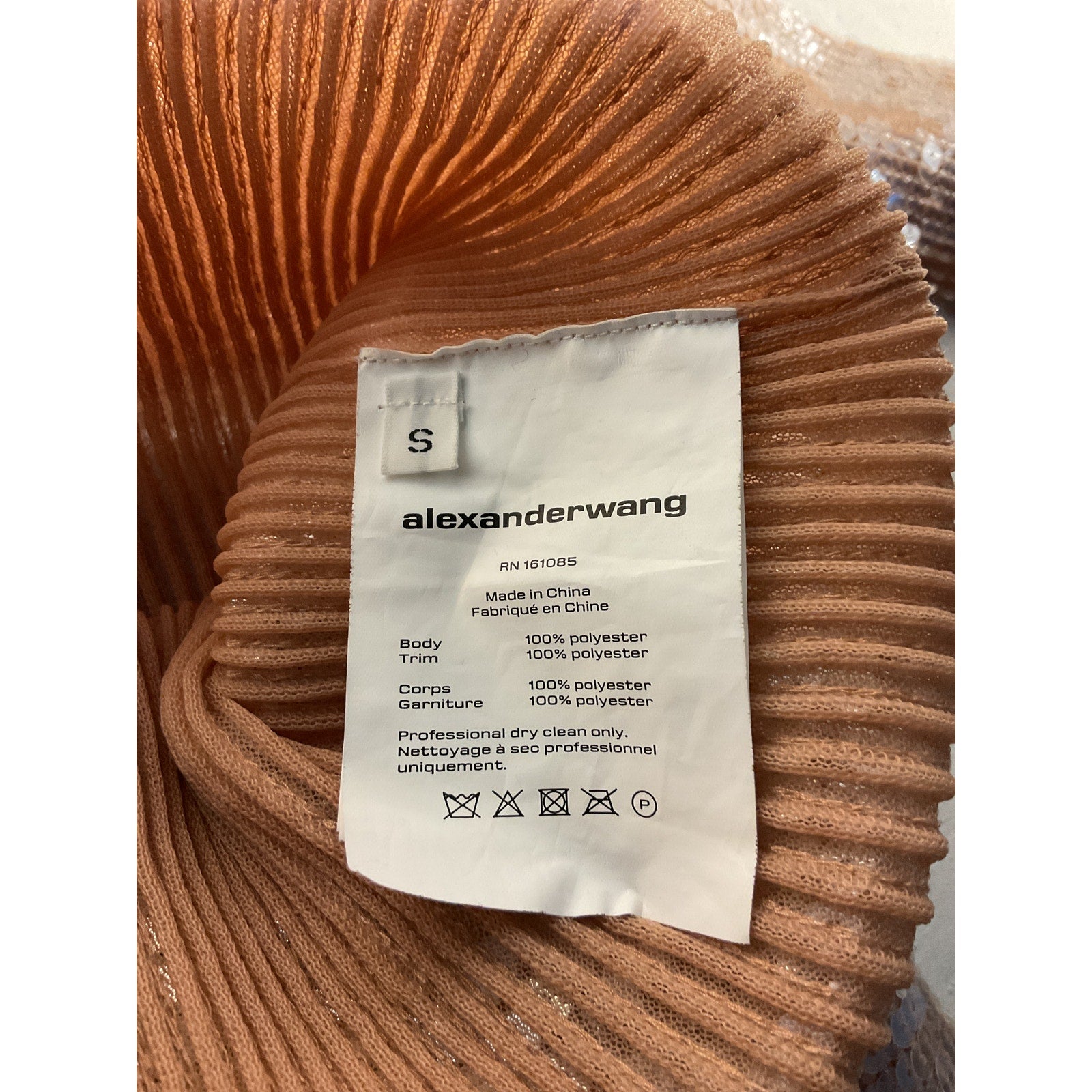 Alexander Wang 'Ribbed' Tan Mini Dress Size S - NWT