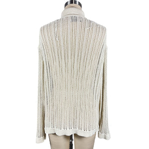 Nanushka Textured Creme Jiske Cardigan Size XS