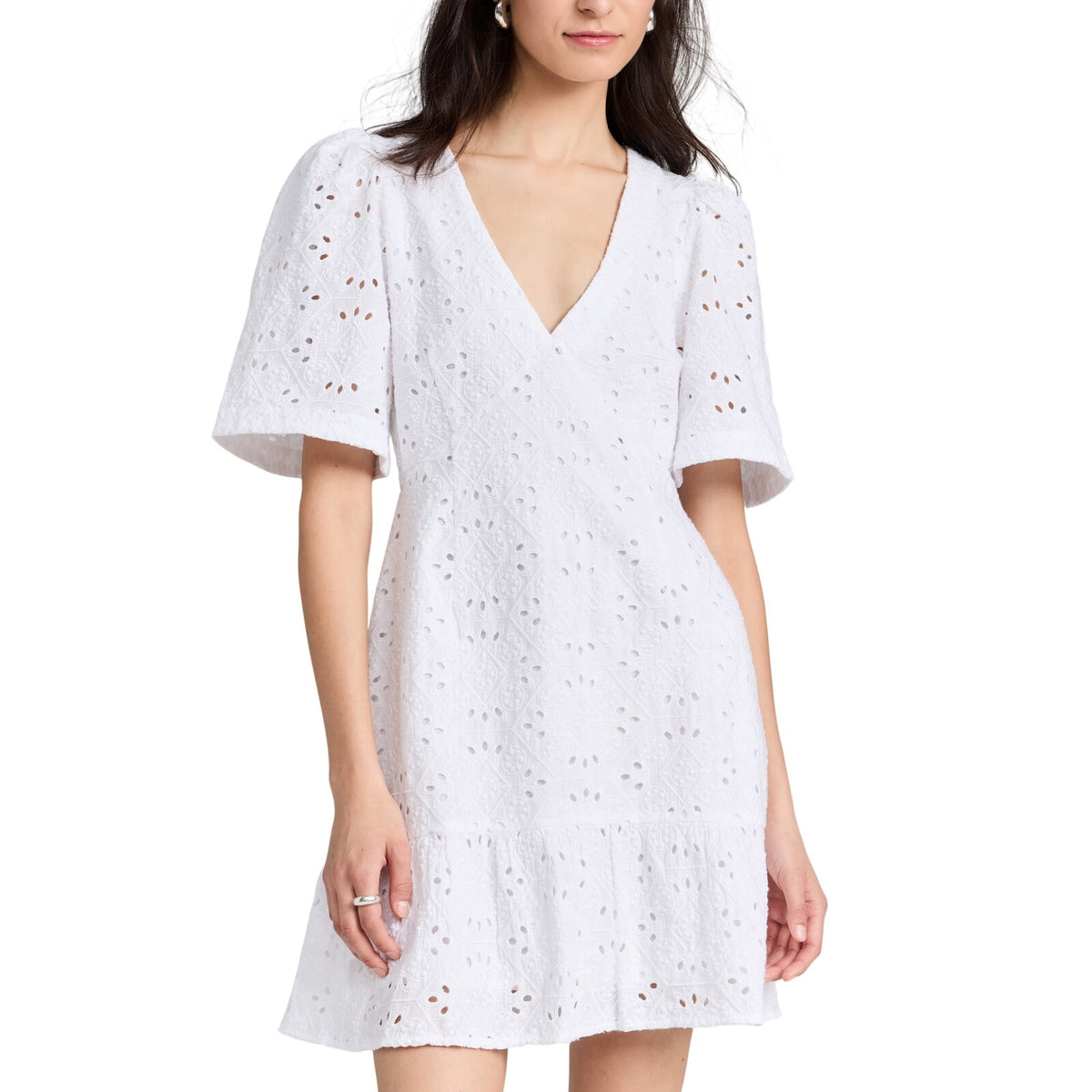 Rhode Eyelet White Mariana Mini Dress Size 0