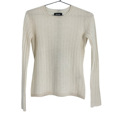 Naadam Ribbed Beige Crewneck Sweater Size S