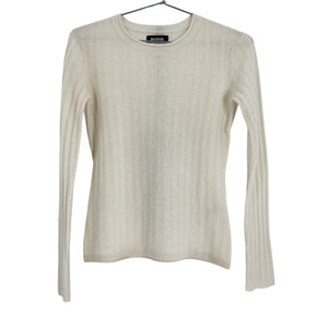 Naadam Ribbed Beige Crewneck Sweater Size S