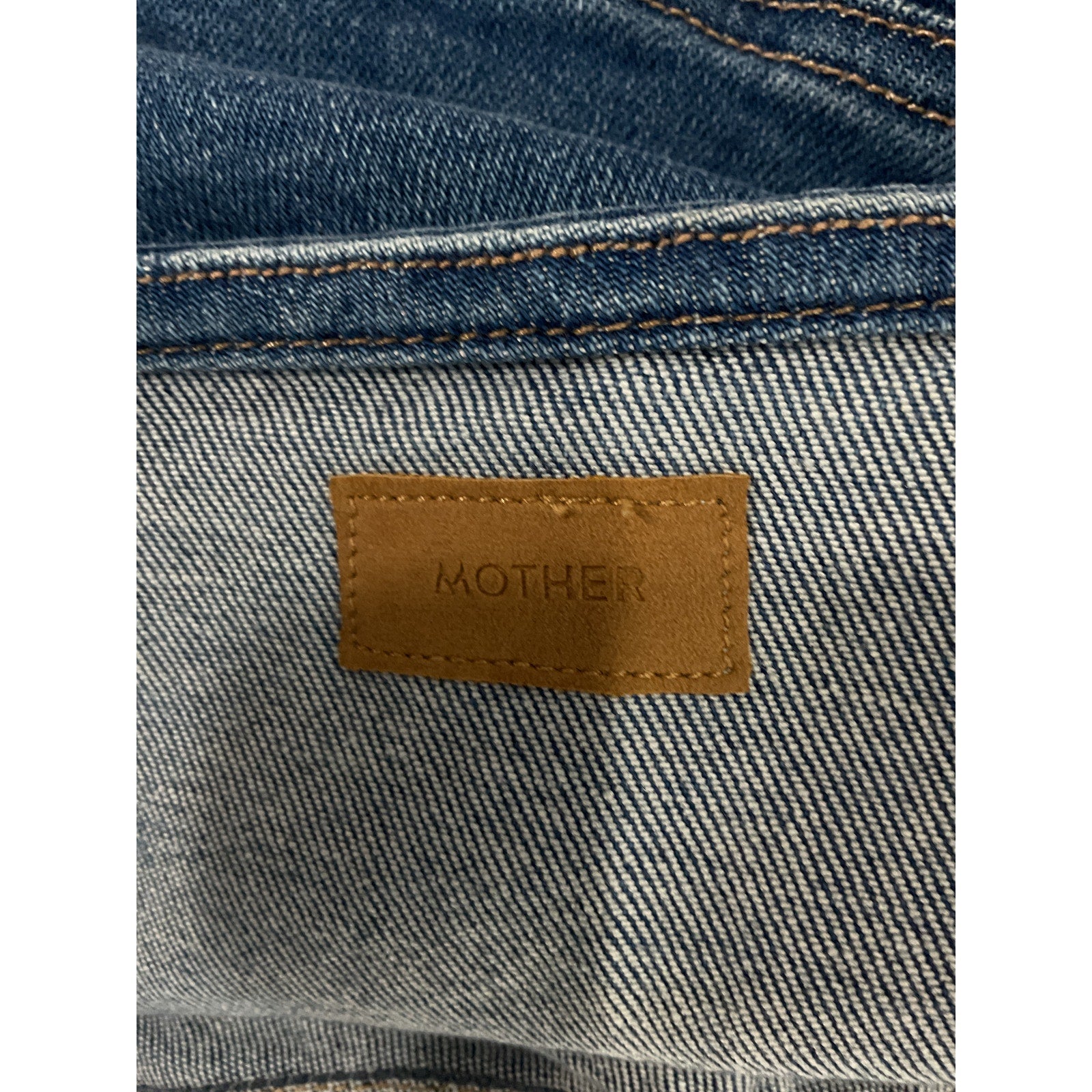 Mother 'The Minx' Blue Mini Denim Jean Skirt Size 24