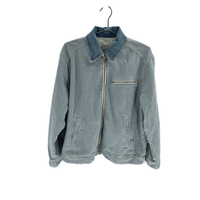 Reformation 'Harrison' Blue Cotton Utility Jacket Size L