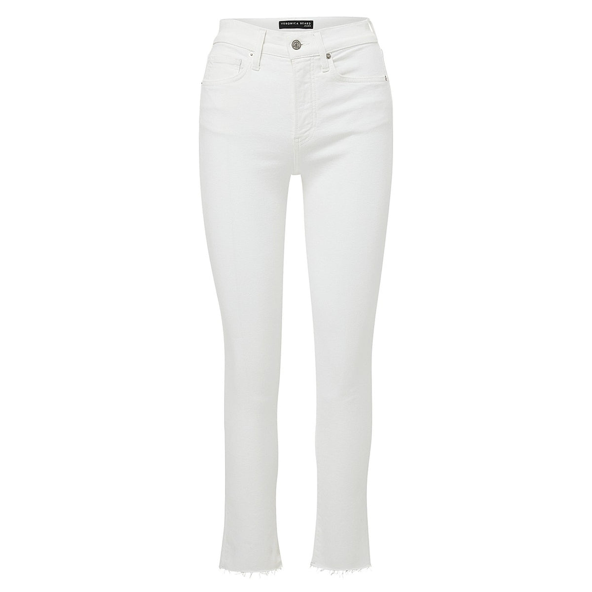 Veronica Beard High Rise White Carly Kick Flare Denim Jeans Size 25