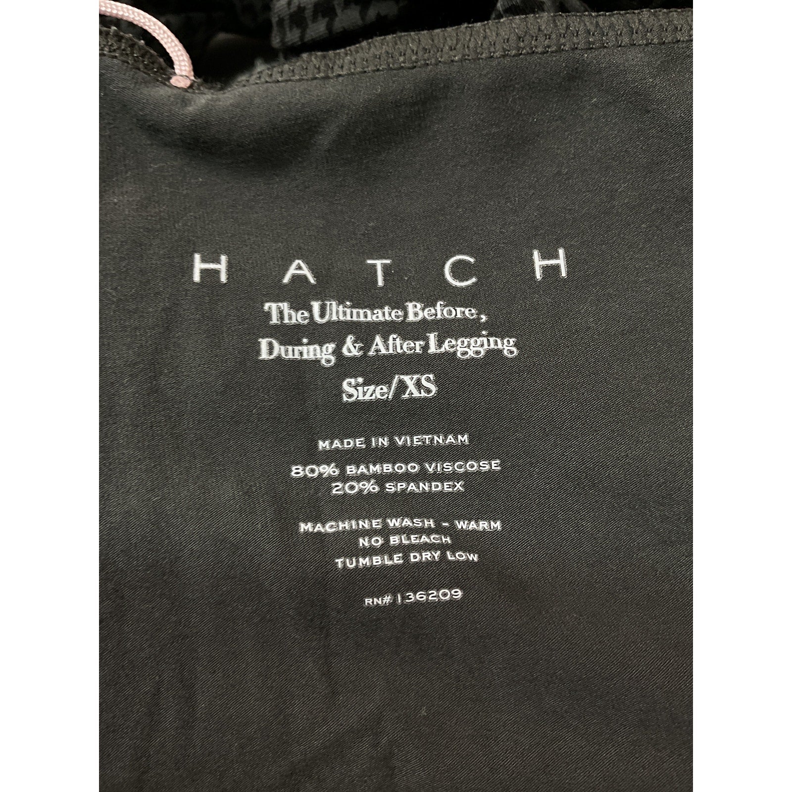 Hatch Black 'The Ultra Soft Before, During And After' Legging Size XS