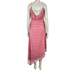 Majorelle Flocked Pink Trixie Midi Dress Size L