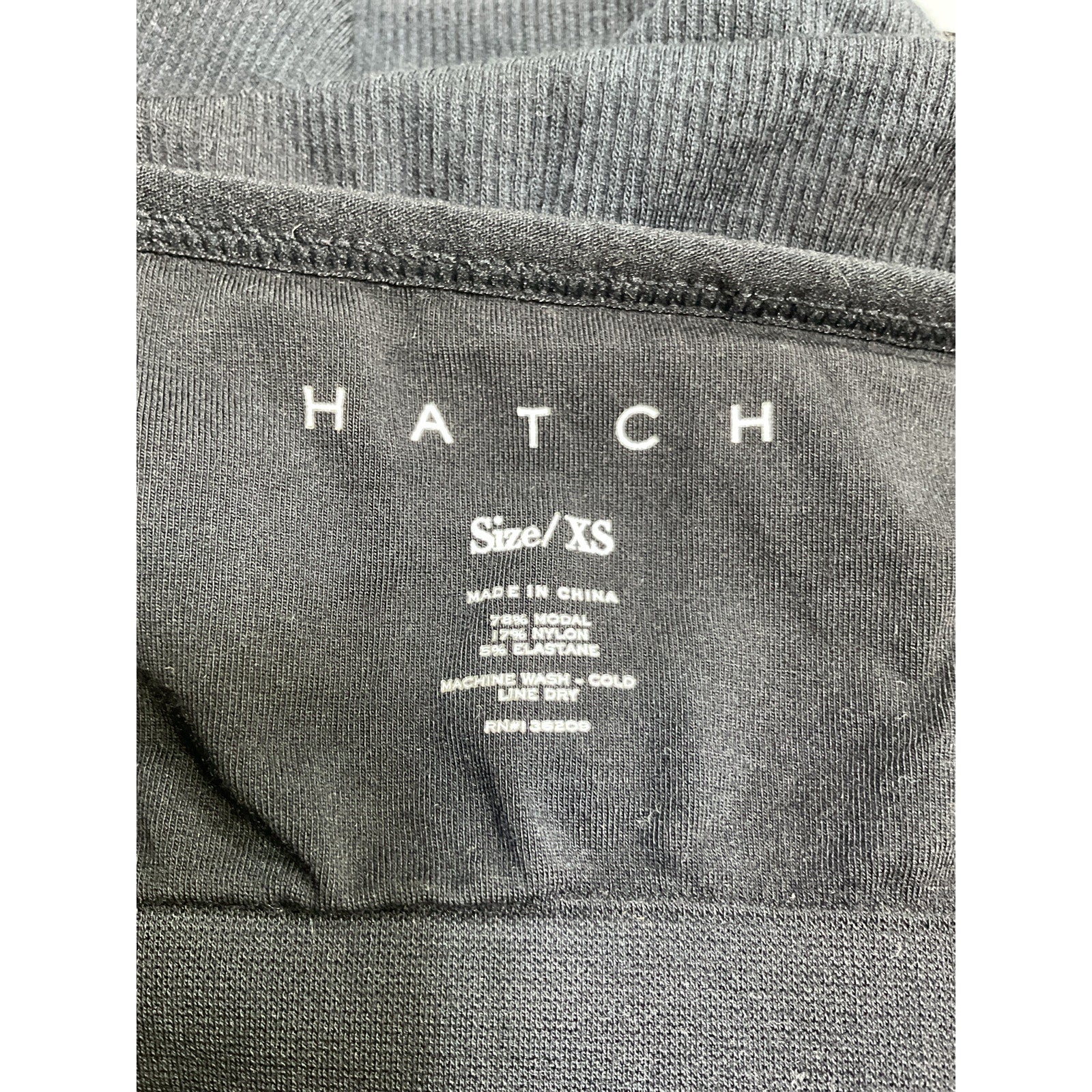 Hatch The Body Black Nylon Rib Unitard Size XS
