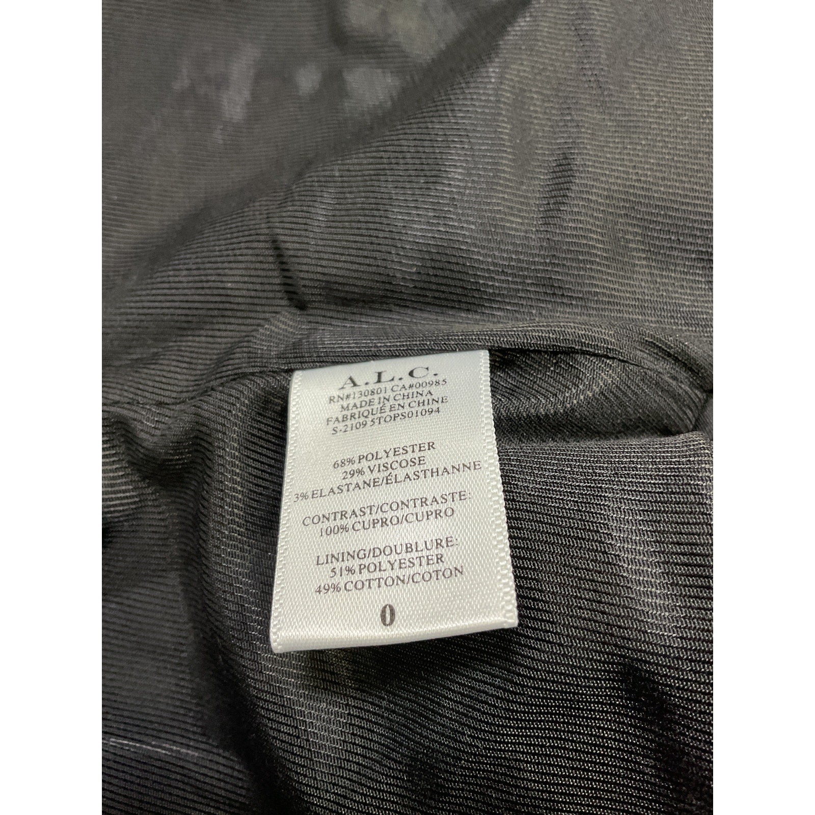 A.L.C. 'Huxton' Black Vest Size 0