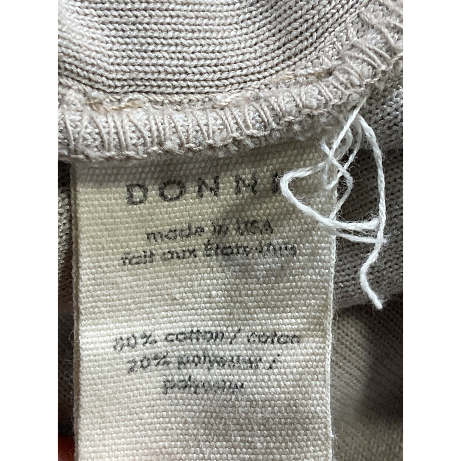 Donni. 'Terry' Tan Terrycloth Half Zip Pullover Size S