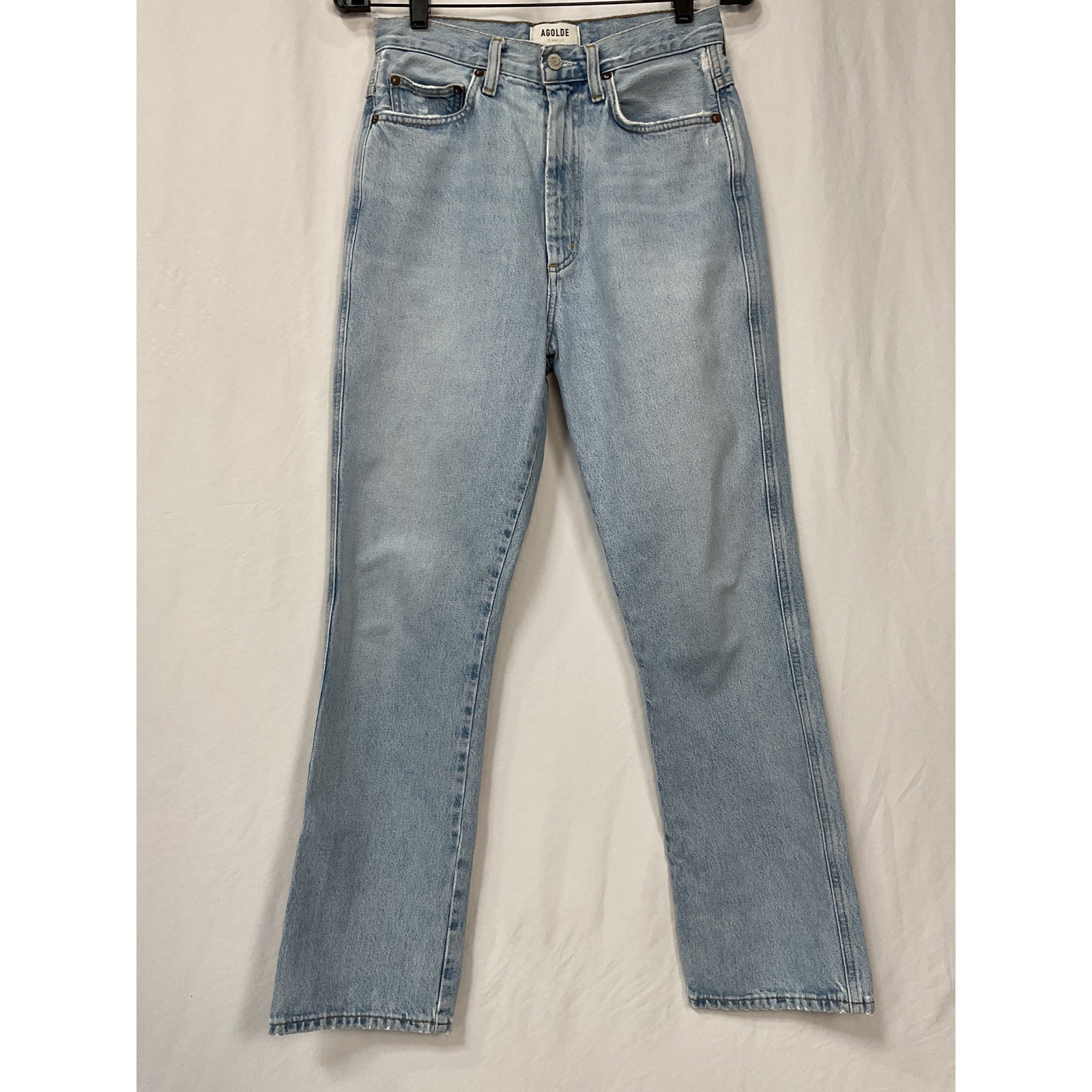 Agolde 'Pinch' Blue Cotton Waist High Rise Kick Jean Size 26