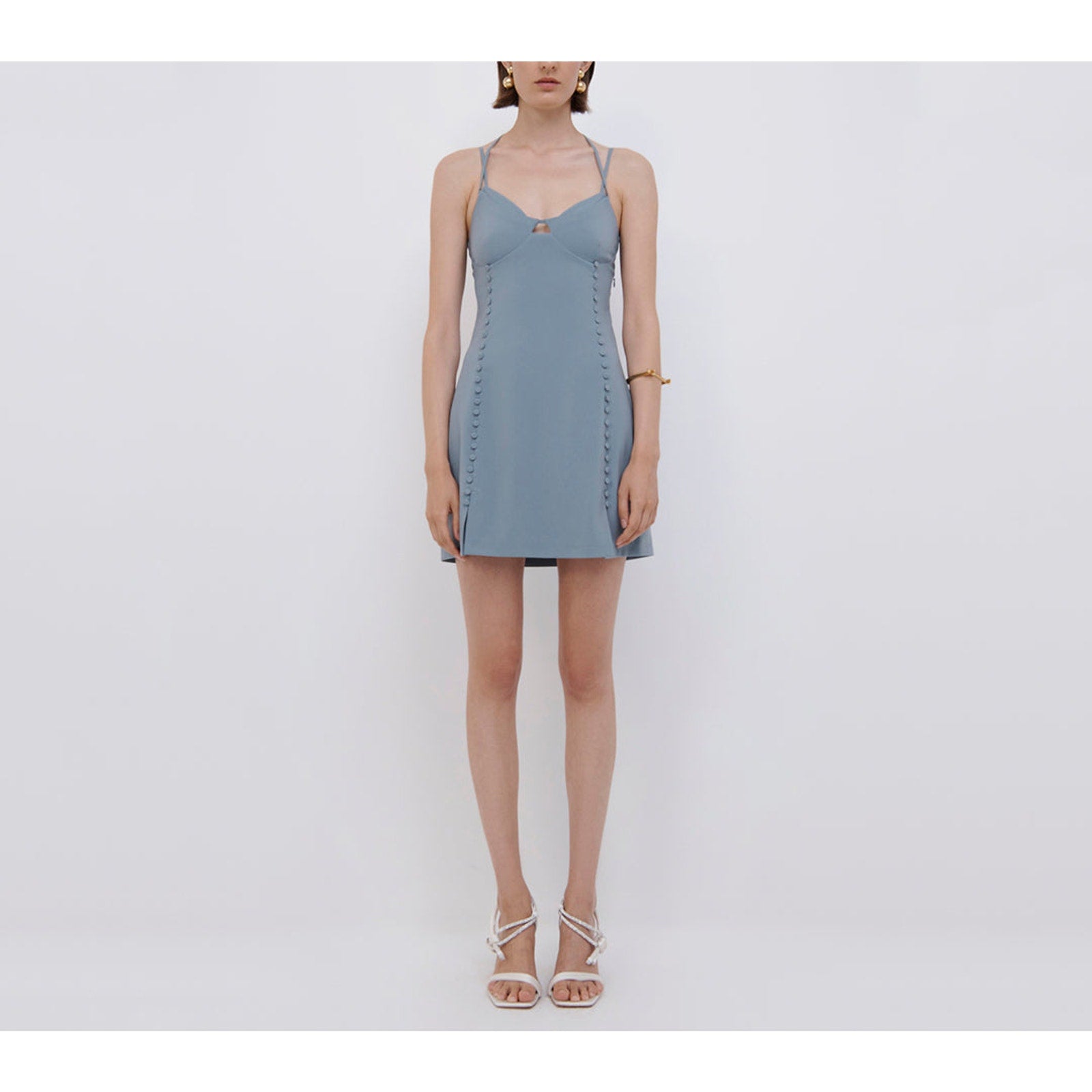 Simkhai 'Eilish' Blue Polyester Mini Dress Size 4