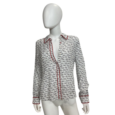Olivia Printed Faith Willa Blouse Size S