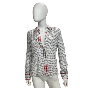 Olivia Printed Faith Willa Blouse Size S
