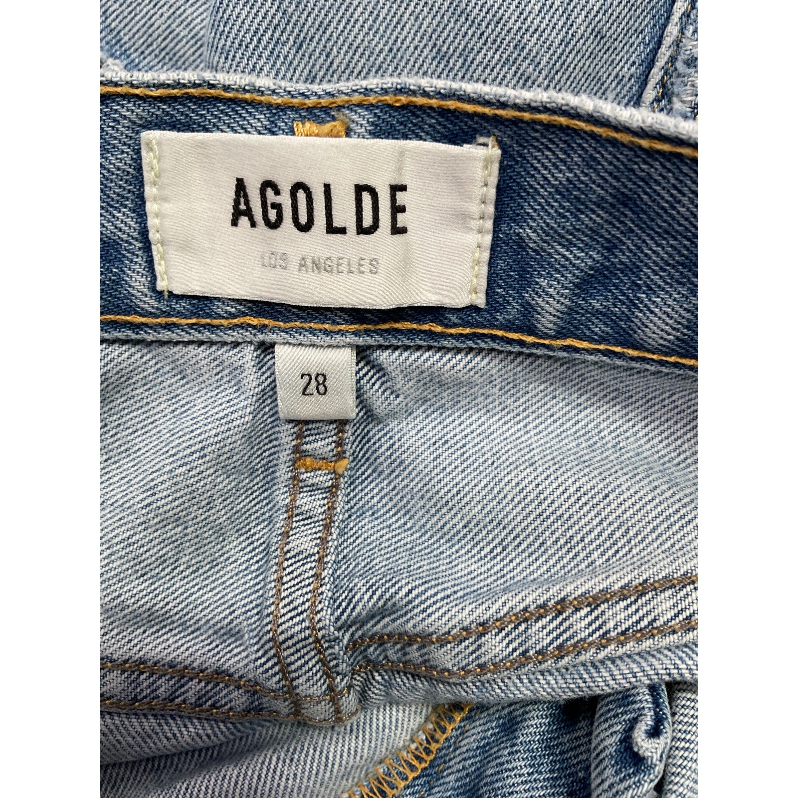 Agolde 'Parker' Blue Cotton Vintage Cut Off Short Size 28