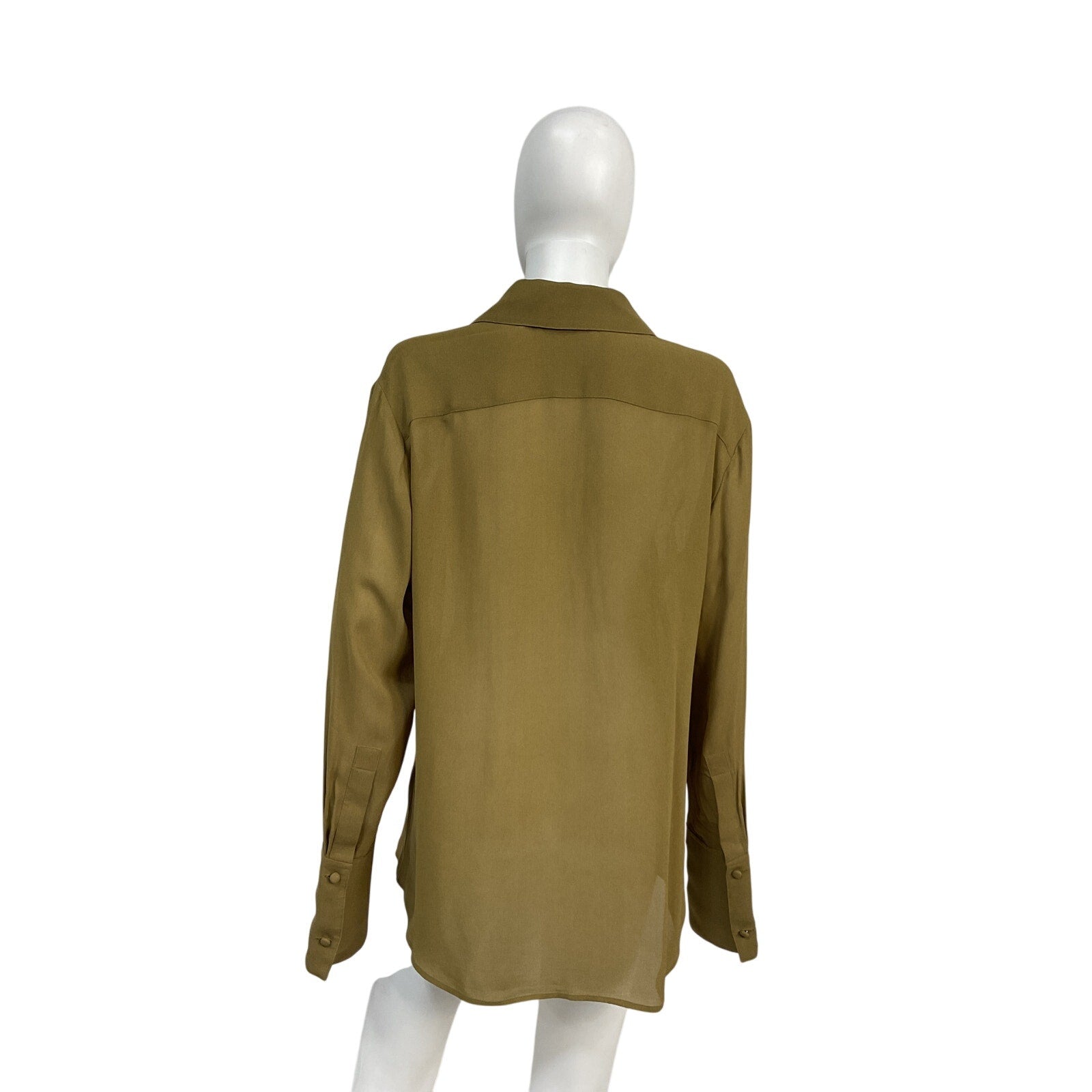 Tory Burch Georgette Green Viscose Shirt Size 10