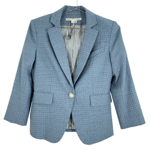 Veronica Beard Tailored Blue Long And Lean Dickey Blazer Size 2