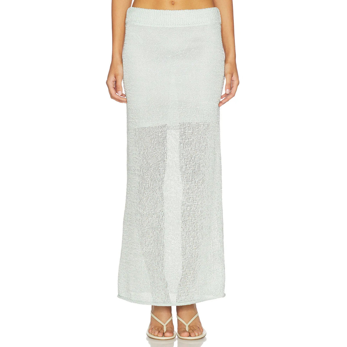 A.L.C. Open Knit Pale Mint Midi Skirt Size XS
