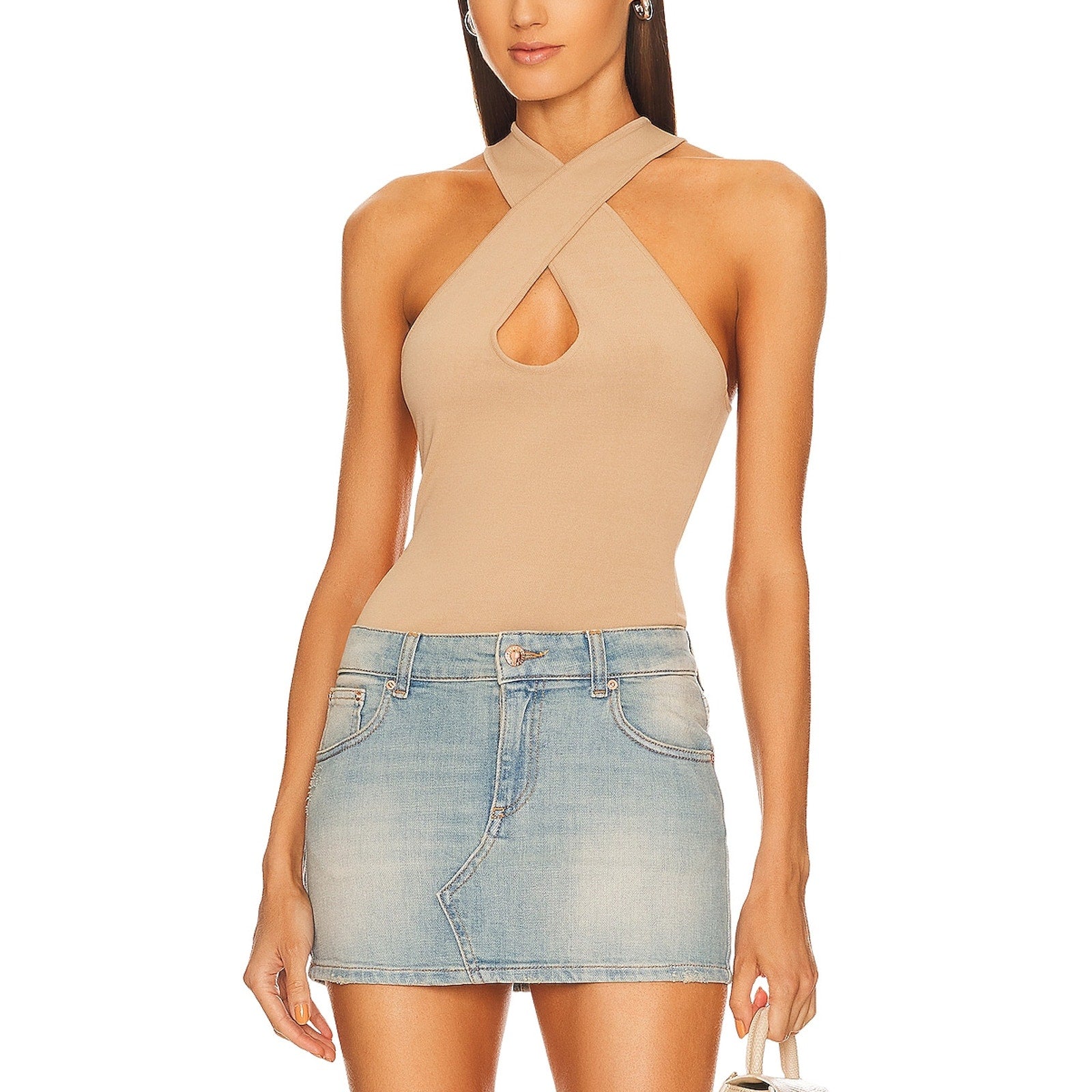 Ser.O.Ya 'Nori' Brown Ponte Top Size XS