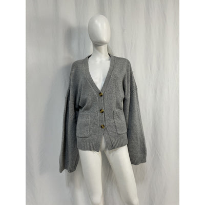 Helsa 'Sanna' Grey Polyamide Cardigan Size L