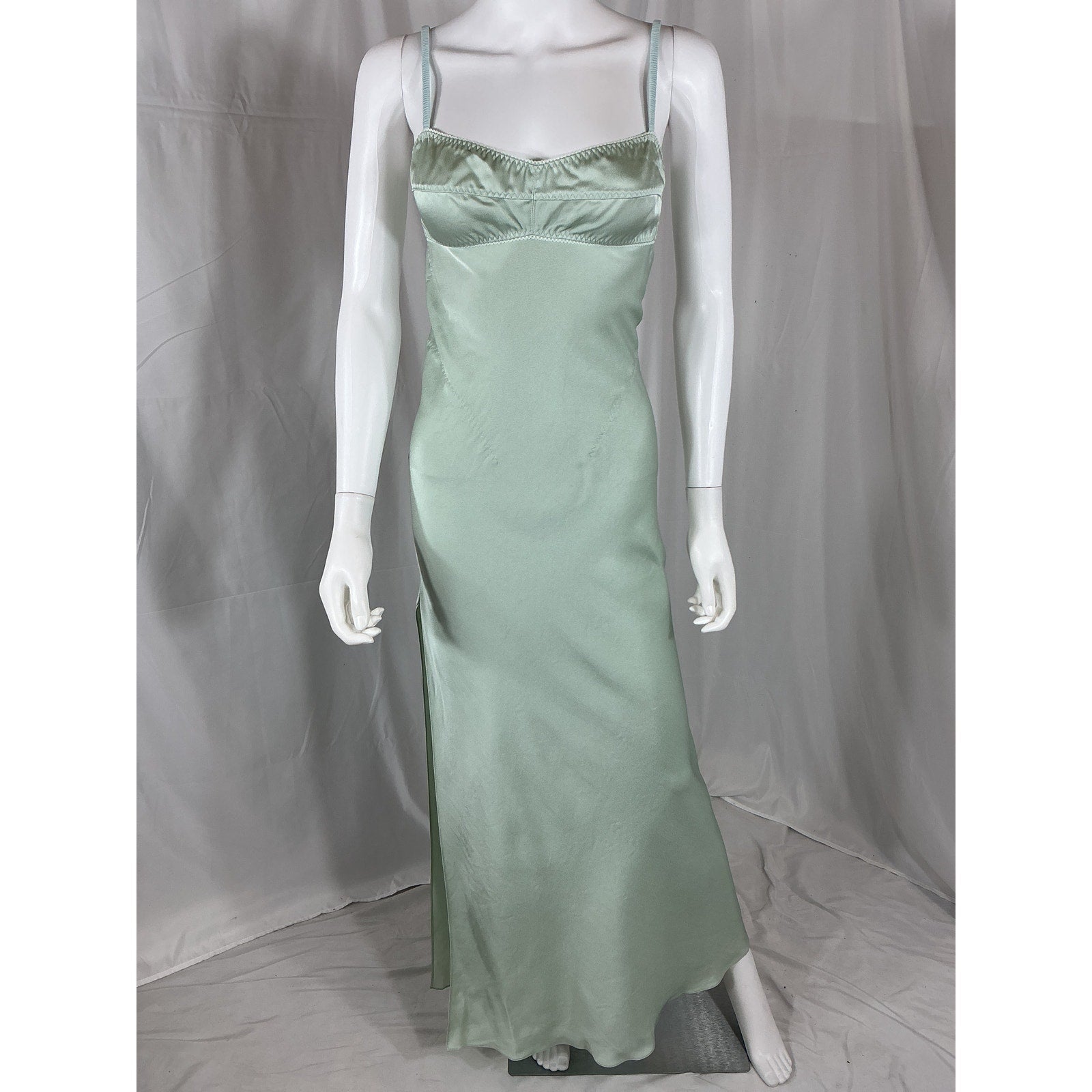 Anna October 'Georgina' Green Acetate Maxi Dress Size S