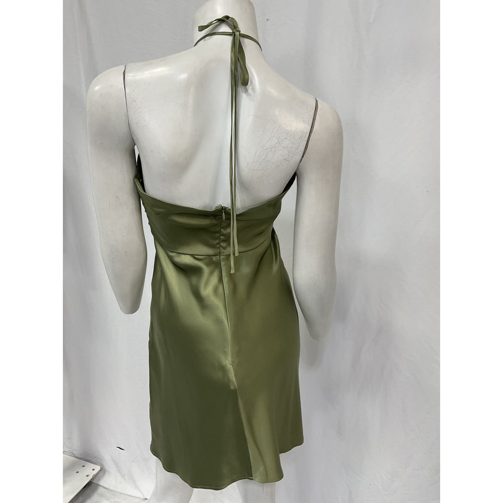 Reformation 'Sorrentine' Green Silk Dress Size 2