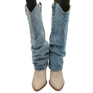 Steve Madden Slouchy Blue Lassy Cowboy Boots Size 5.5