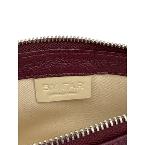 By Far Pebbled Burgundy Rachel Shoulder Bag