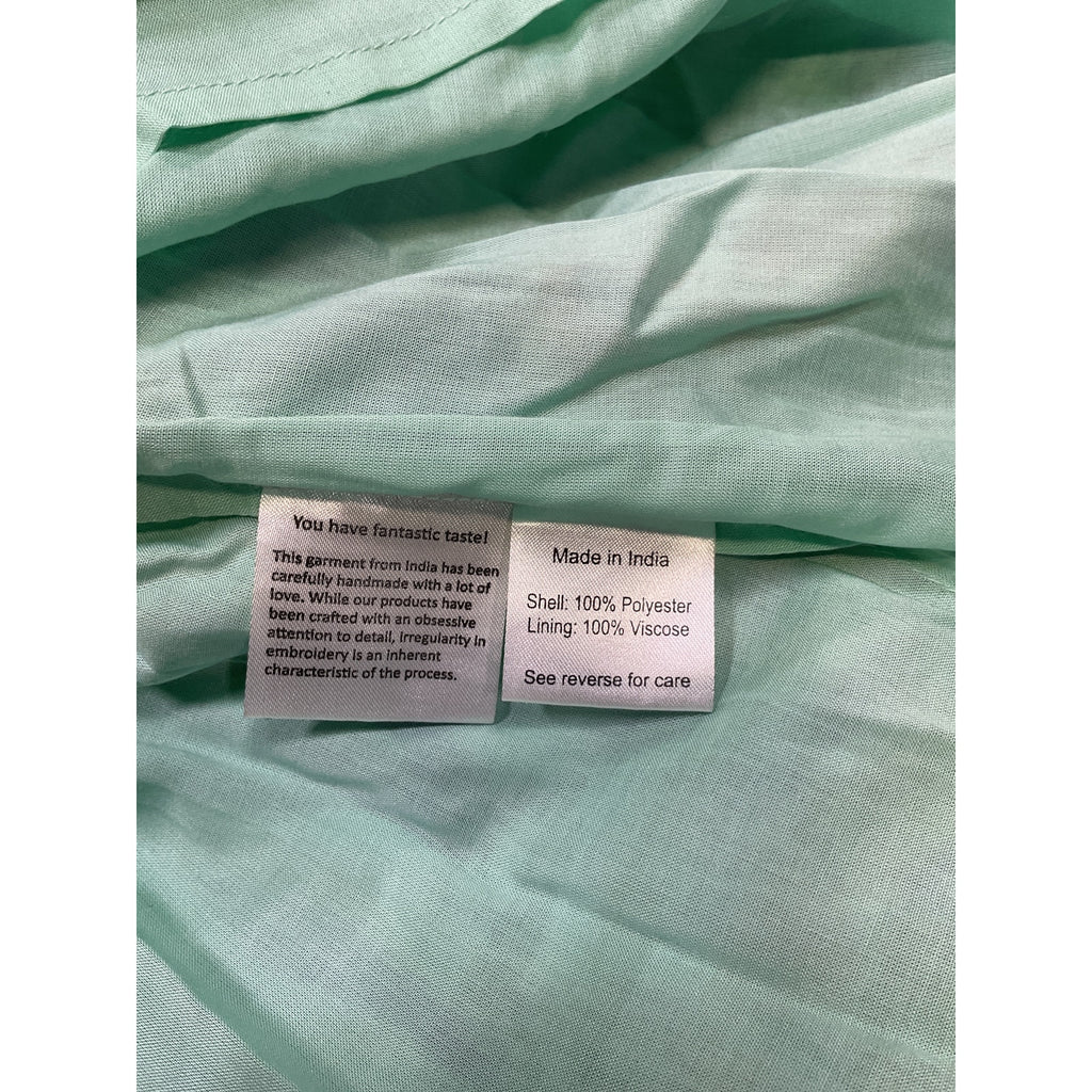 Rococo Sand Green Polyester Mini Dress Size S