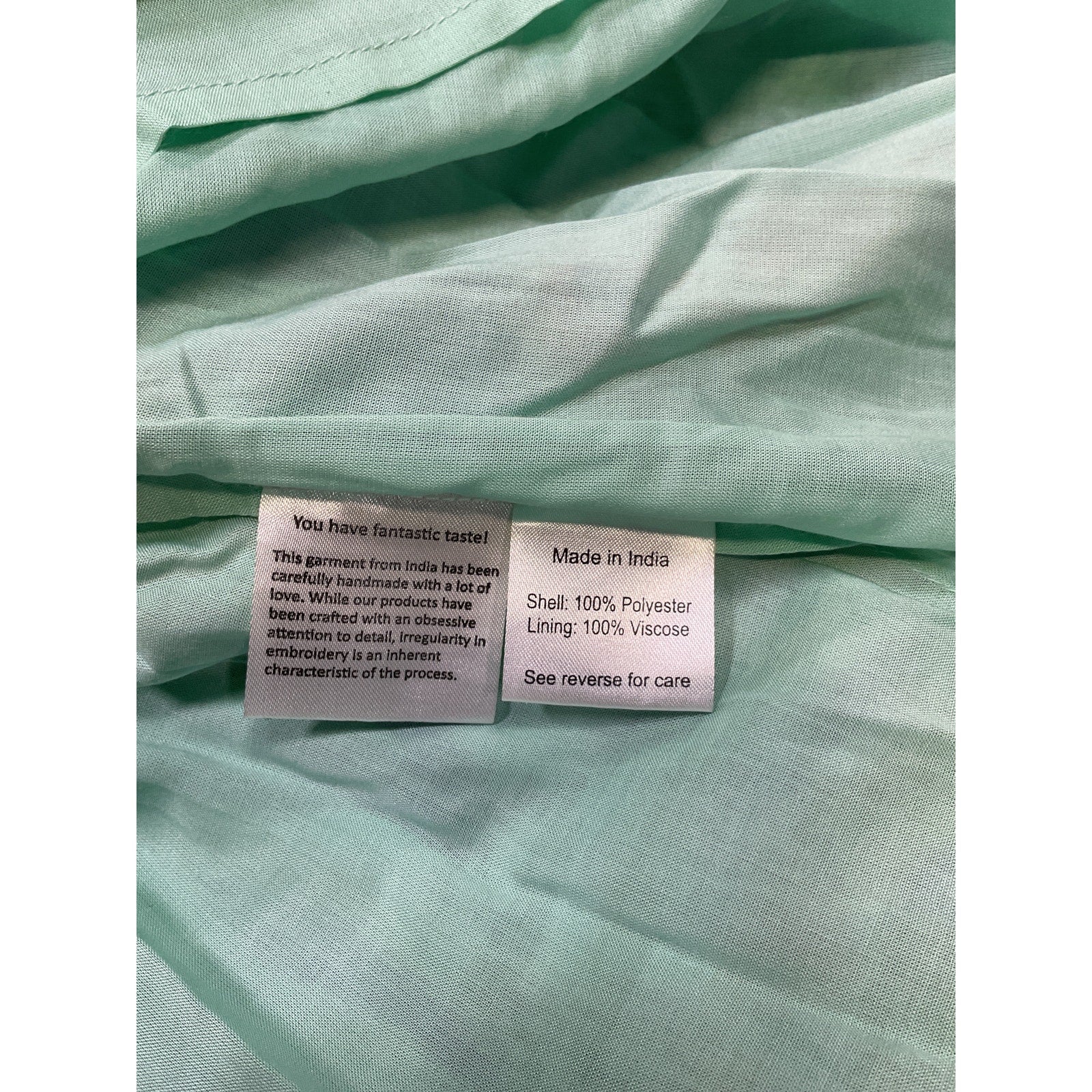 Rococo Sand Green Polyester Mini Dress Size S