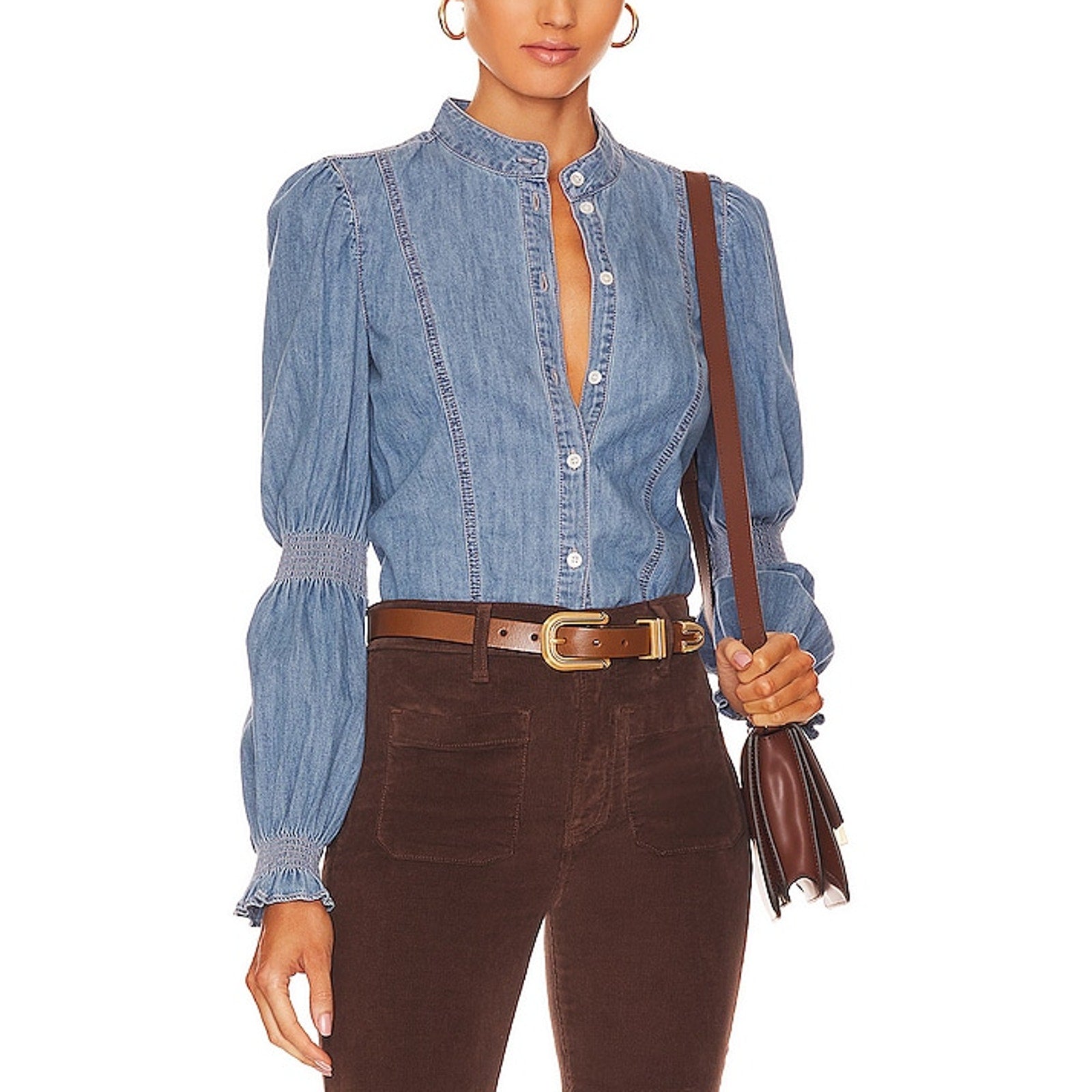 Veronica Beard 'Dalton' Blue Top Size 4 - NWT