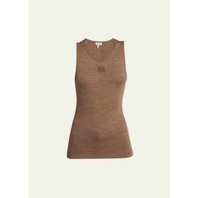 Loewe 'Anagram' Brown Wool Tank Top Size S