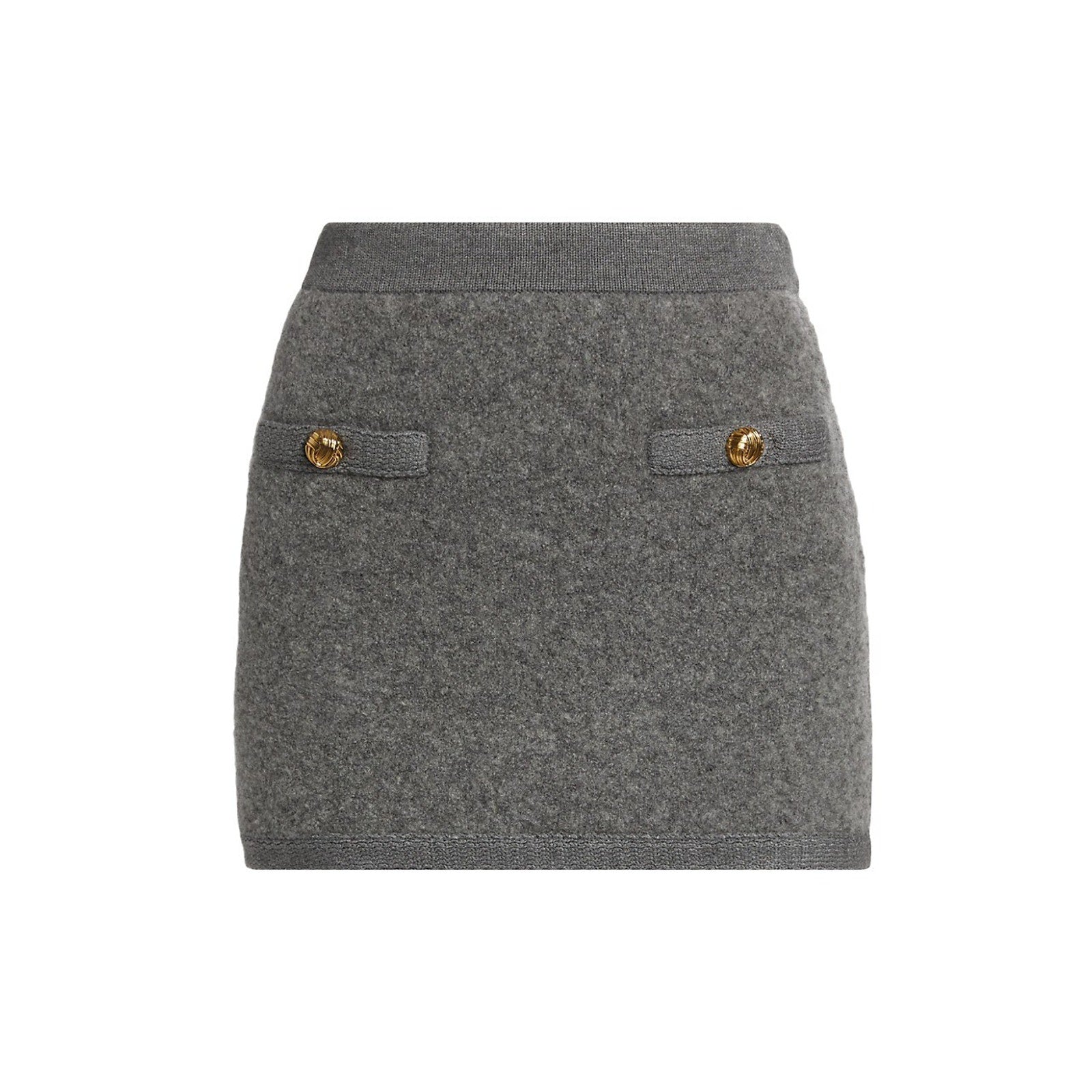 Ronny Kobo 'Dalya' Grey Viscose Knit Mini Skirt Size L - NWT