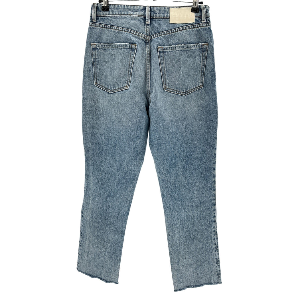 Grlfrnd 'Karolina' Blue Cotton High Rise Straight Crop Denim Jean Size 26