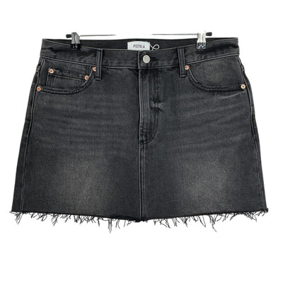 Pistola Distressed Black Daisy Low Slung Denim Mini Skirt Size 30