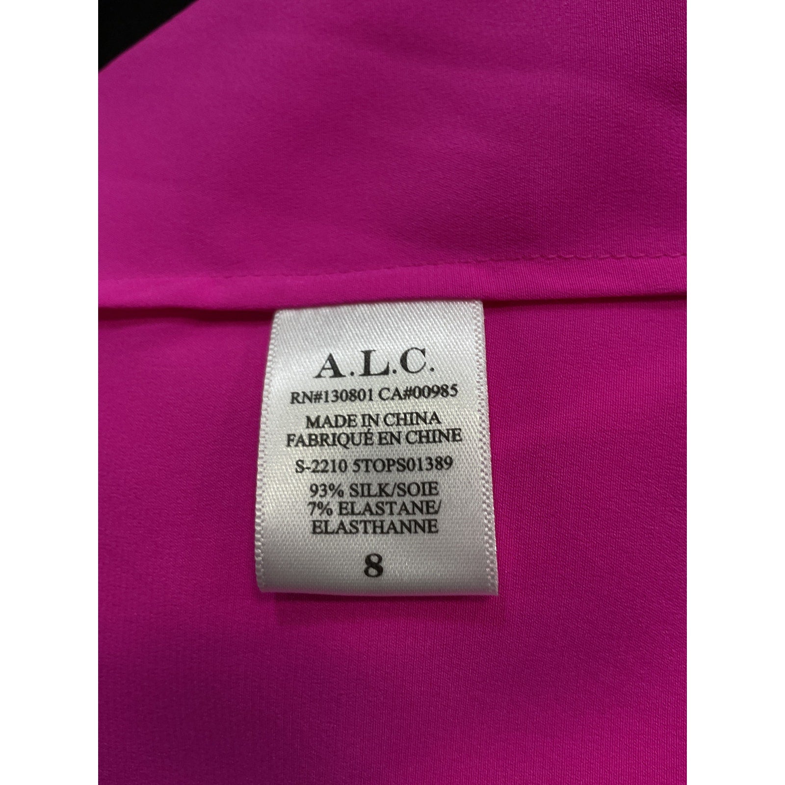 A.L.C. 'Erin' Pink Mockneck Crepe Top Size 8 - NWT
