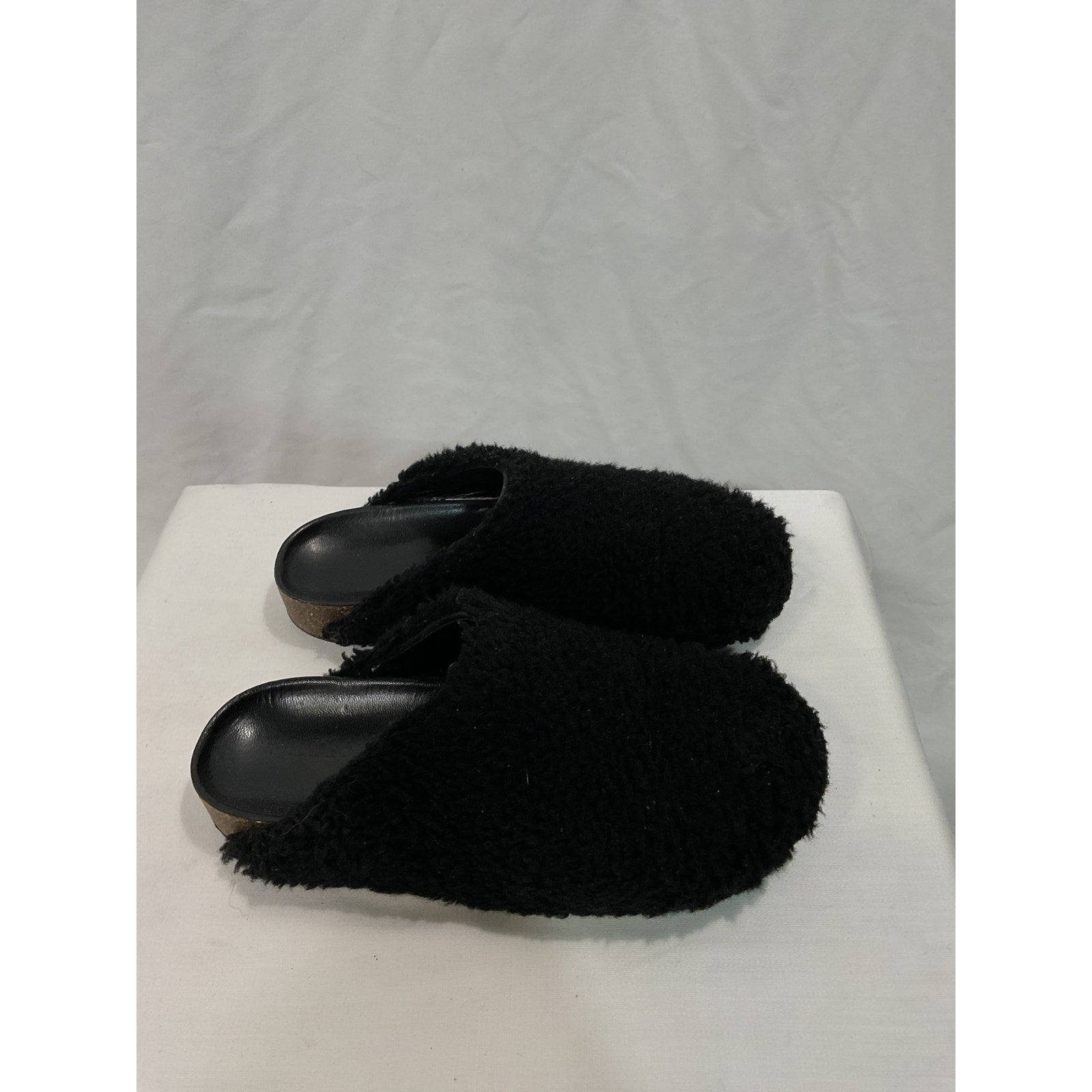 Jenni Kayne 'Shearling' Black Moc Clog Size 6