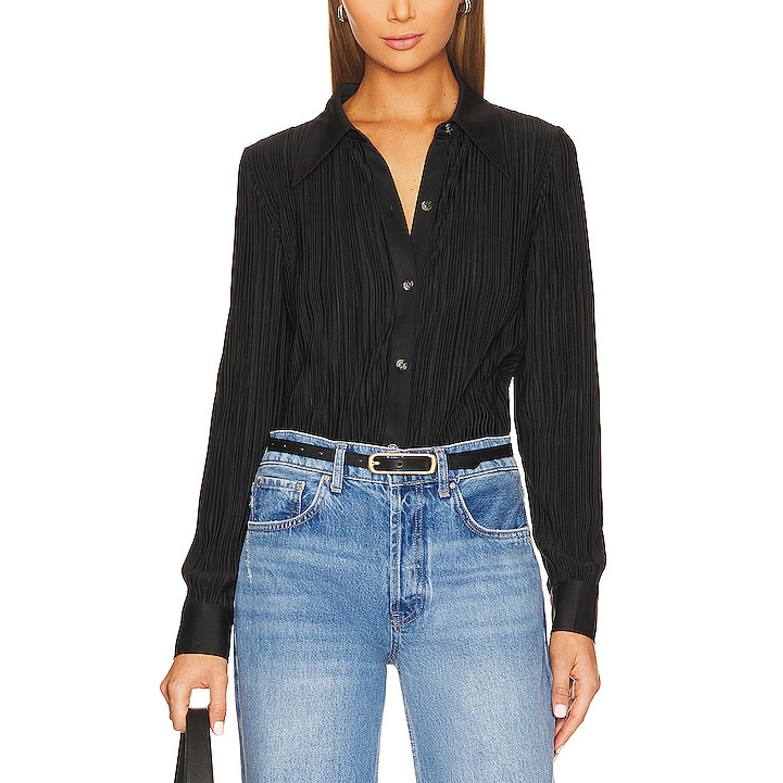 Anine Bing 'Nuri' Black Shirt Size S