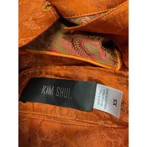 Kim Shui Sleeveless Brown Silk Western Top Size XS