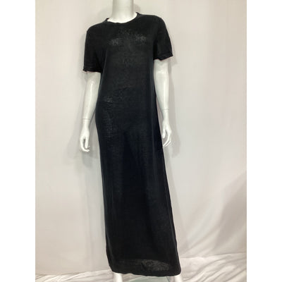 Jenni Kayne Black Linen Short Sleeve T-Shirt Dress Size S