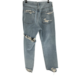Agolde Distressed Sky 90s Mid Rise Loose Denim Jeans Size 27