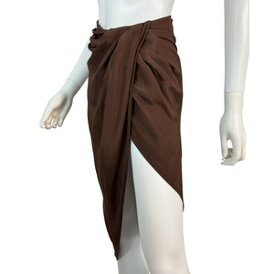 Gauge81 Draped Brown Paita Skirt Size XS